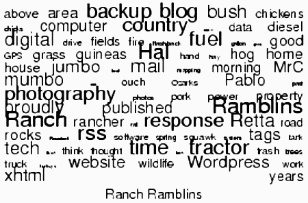 Ranch Ramblins word cloud