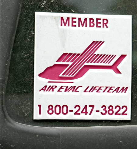 AirEvac Lifeteam window decal