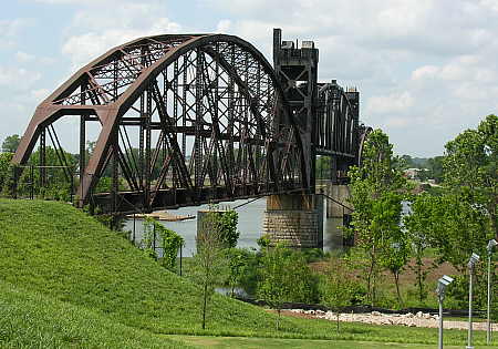 Railroad trestle across Arkansas River