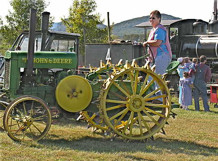 John Deere steel-wheeled tractor