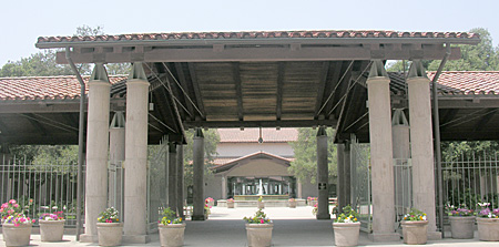 Entrance to library grounds