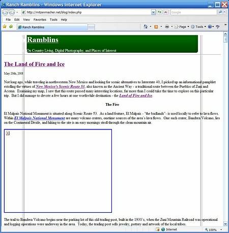 Misloaded page